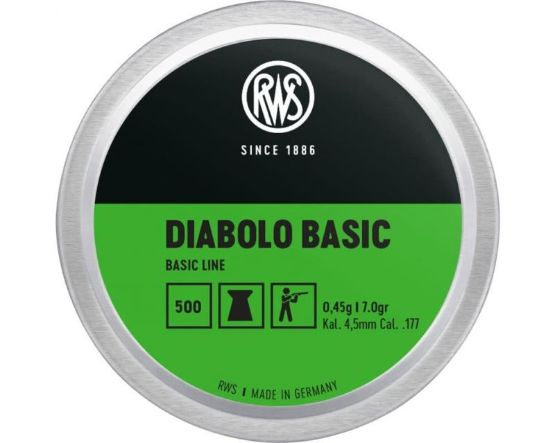 RWS Diabolo Basic Air Pellets – 4.5mm (.177 Cal)